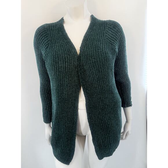 COPY - NWT Torrid Green Cardigan Size 1 Black Tie Down Back Of Sweater Warm Sof… - Picture 2 of 7